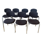Set of 7 Steelcase Strafor chairs