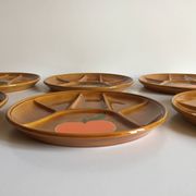 6 assiettes compartimentées vintage