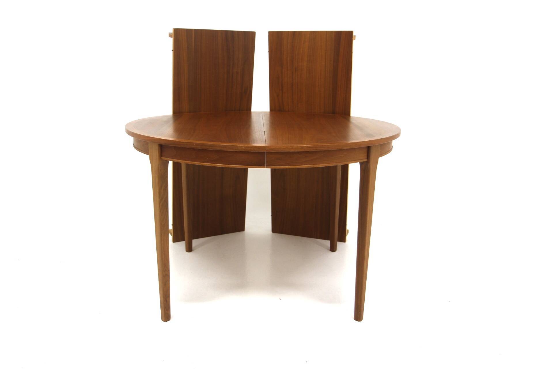Scandinavian walnut dining table, Sweden, 1960