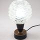 Lampe boule ananas et verre noir