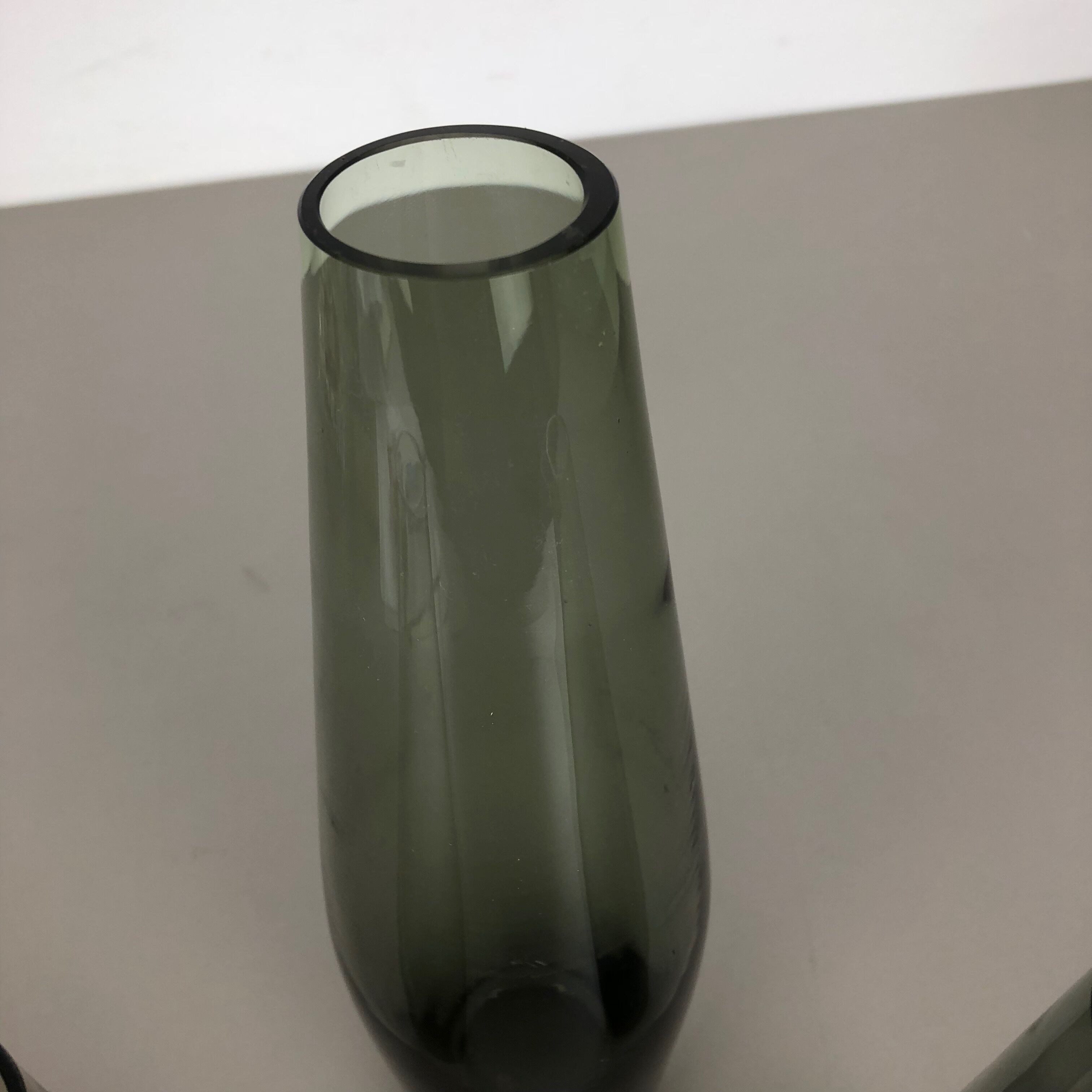 Vintage 1960s Set of Three Turmalin Vases by Wilhelm Wagenfeld for WMF, Germany