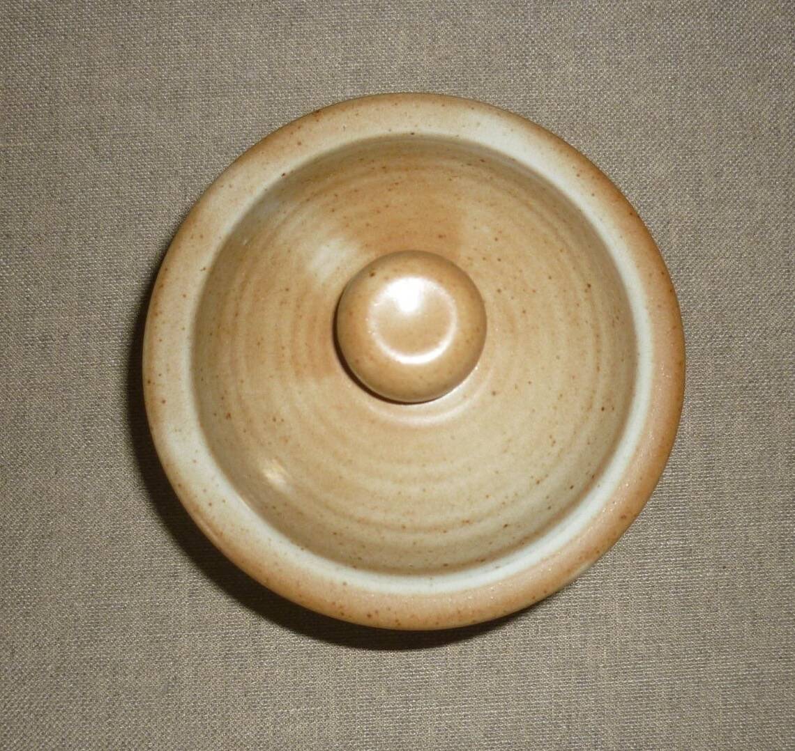 Covered sugar bowl in stoneware CNP Village France