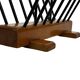 Vintage Reading Basket Steel Oak Magazine Rack 50's design