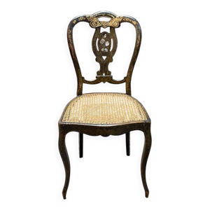 Chaise Napoléon III - bois noirci