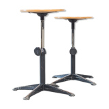 Friso Kramer two cirkel Ahrend swivel stools, 1960s