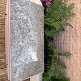 Pink wood and marble chest of drawers, 1950s