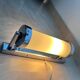 Lampe murale en verre laiteux chrome Bauhaus / Fonctionnaliste - années 1930