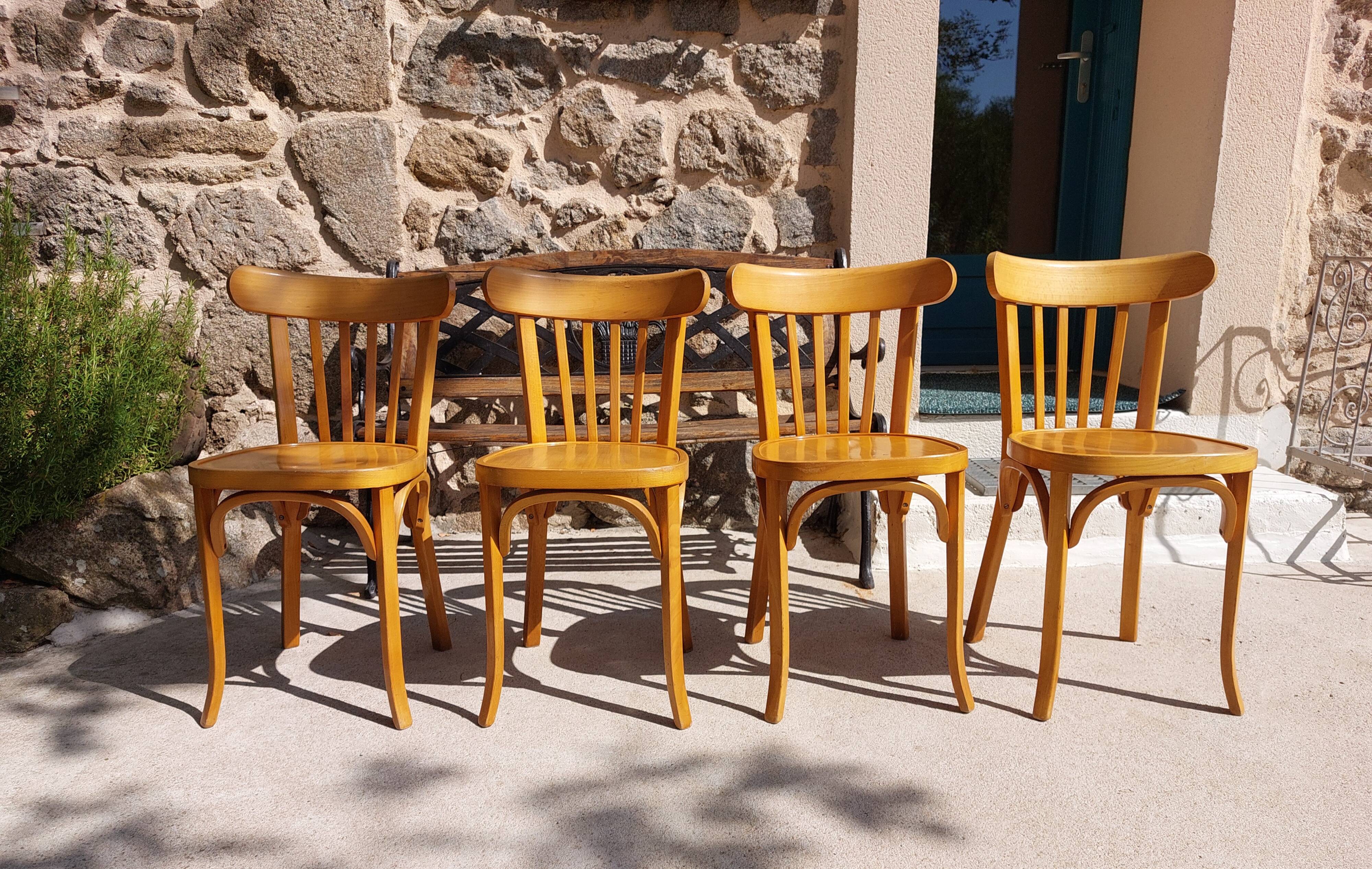 4 vintage Baumann bistro chairs