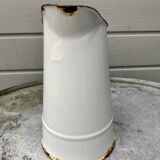 Pichet blanc tôle émaillée