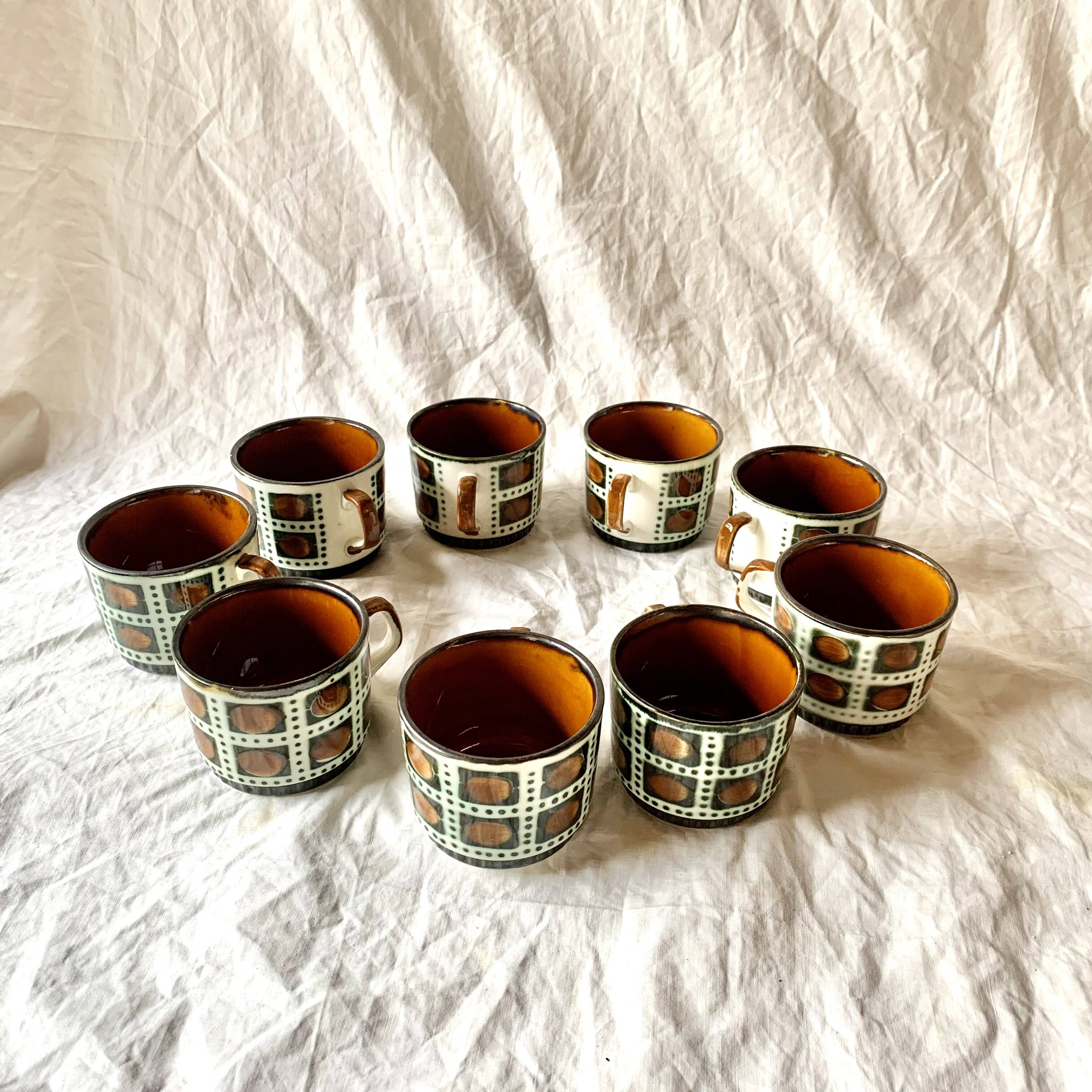 Boch La Louvière coffee service and dessert plates - Bernadette series, 1966