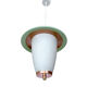 Suspension vintage annees 50, vert cuivre opaline