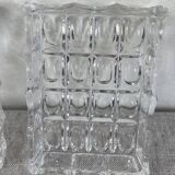 Silver-plated metal and glass hors d'oeuvre tray