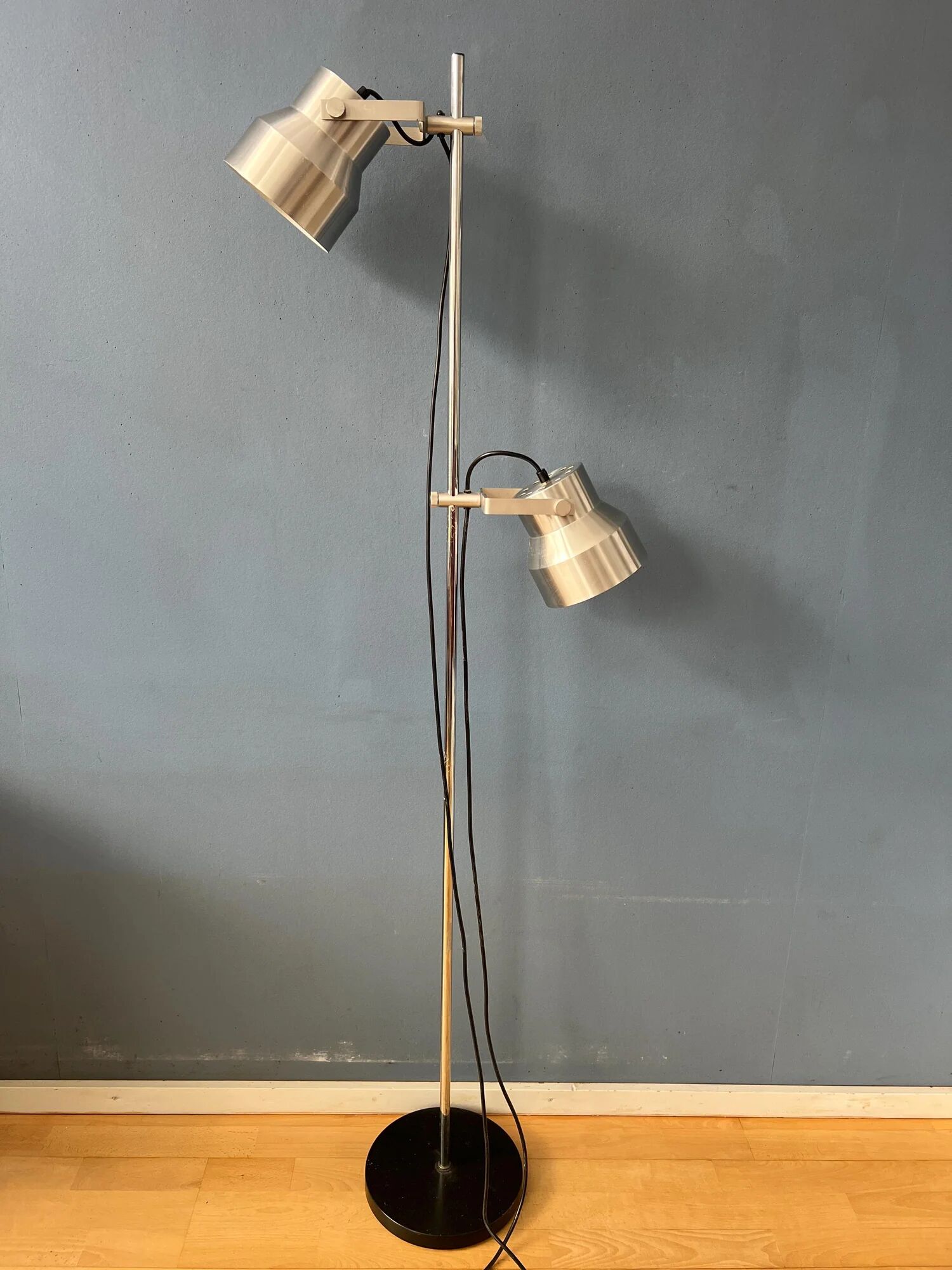 Lampadaire vintage argenté Dijkstra Space Age