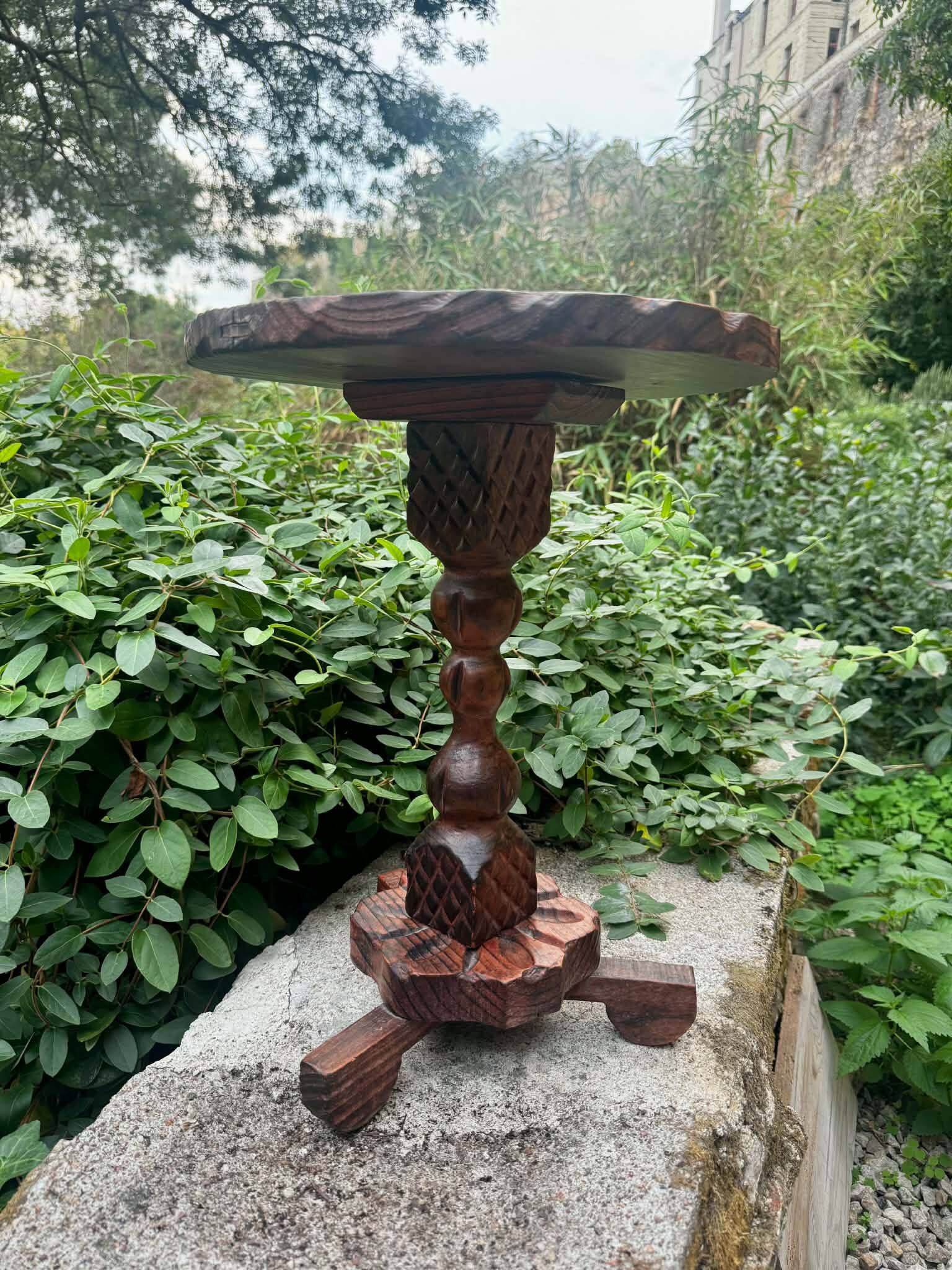 1950s wooden side table