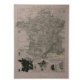 Original lithograph on France (physics + agricultural and forestry)