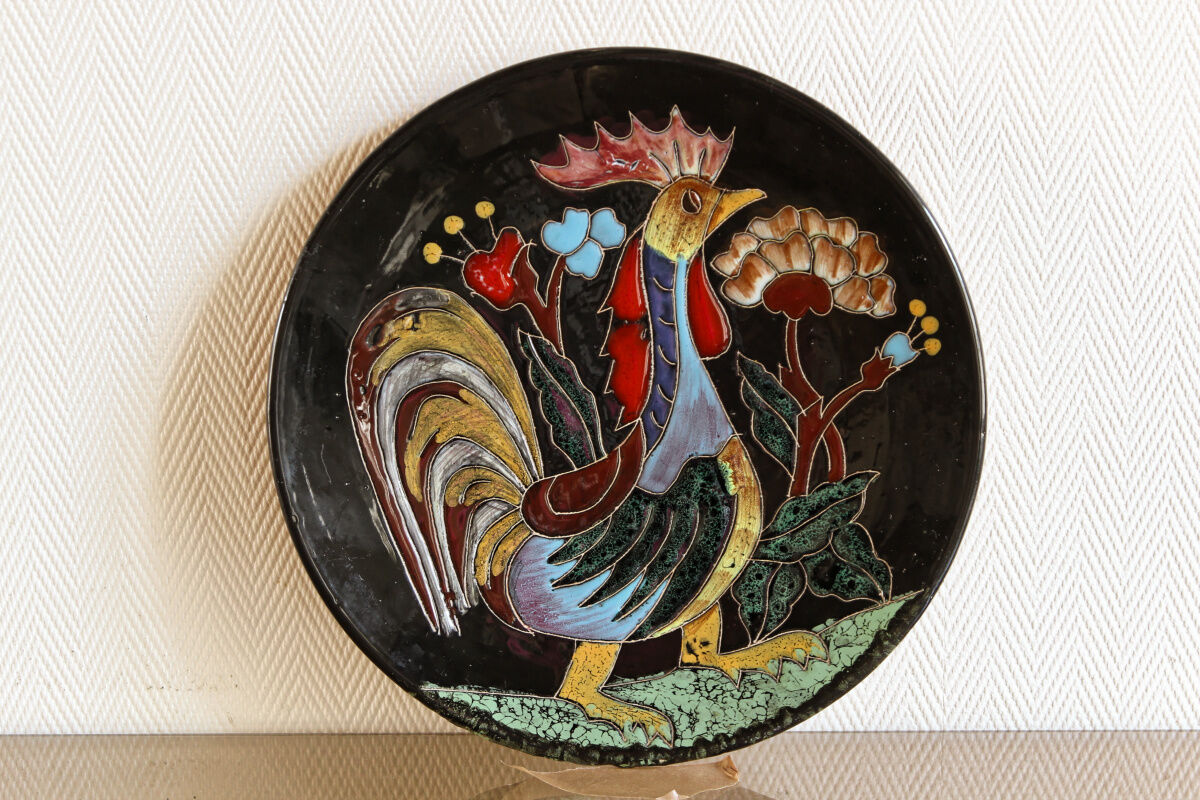 Rooster plate, 50s