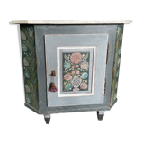Hand-painted Italian corner cabinet