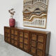 Vintage brutalist sideboard credenza Gerhard Bartels 'Cubism'
