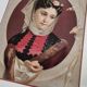 Original late 19th century chromolithograph, The Four Seasons, Winter, framed