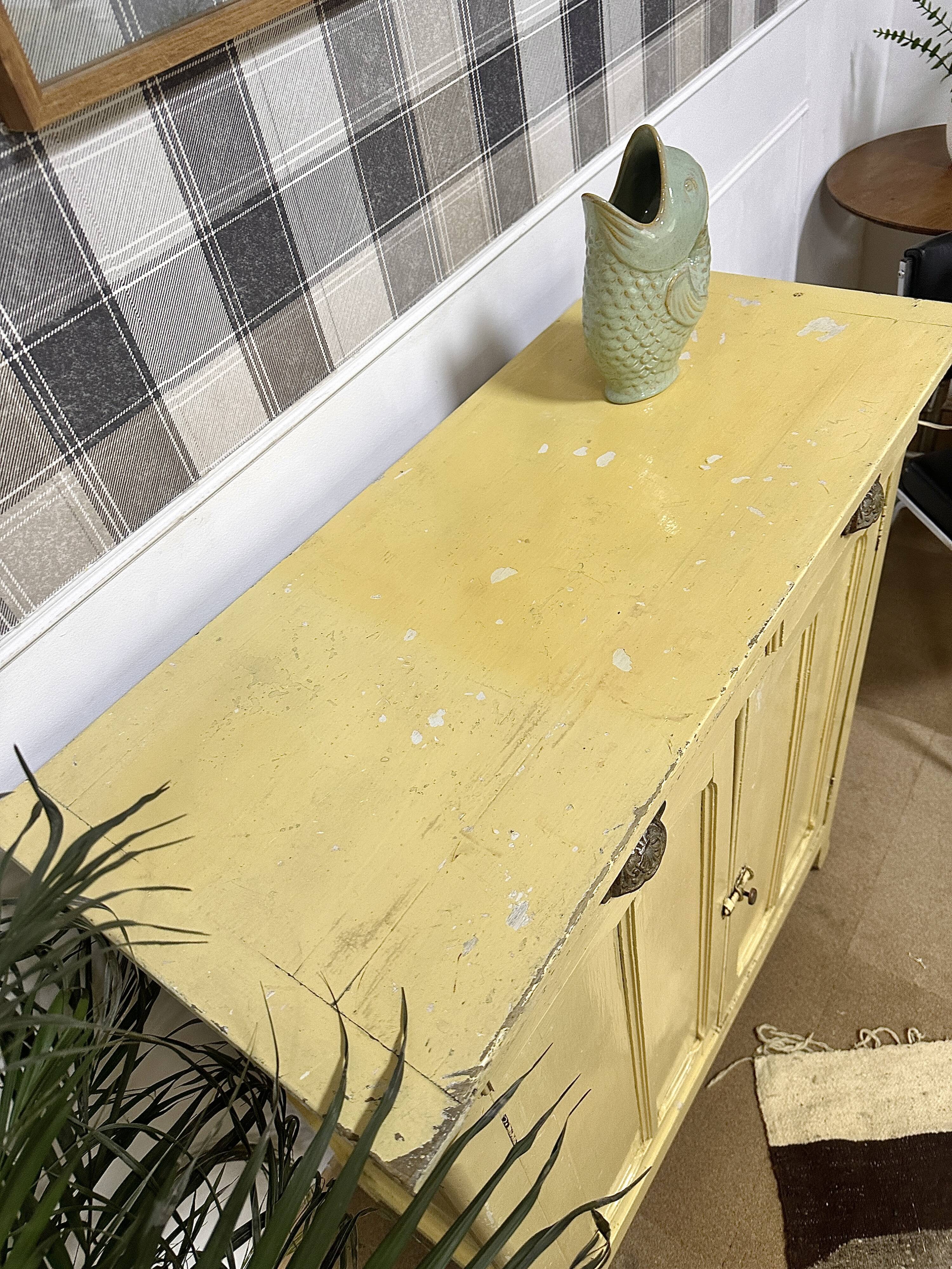 Yellow patinated parisian buffet