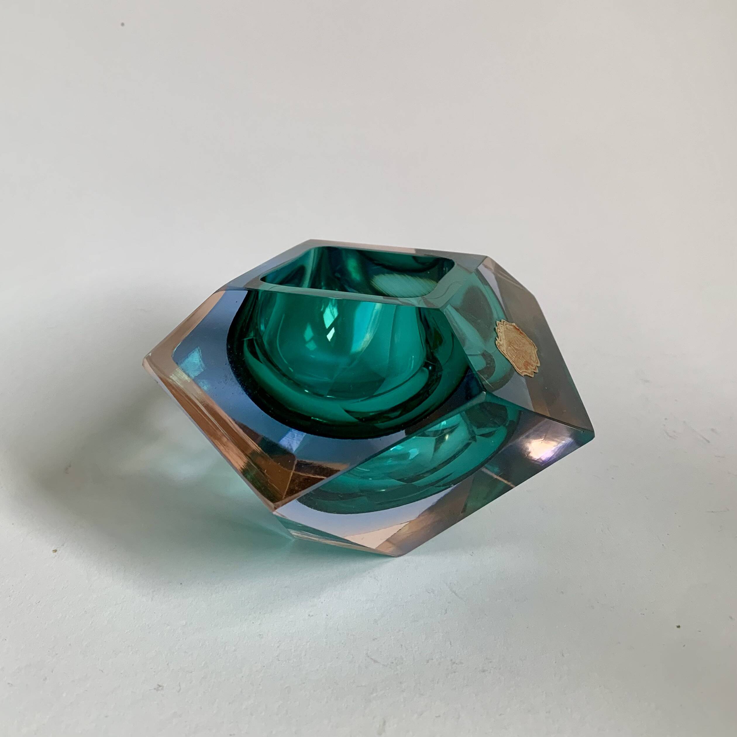 Murano Sommerso Ashtray, Italy 1970s