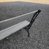 Old cast iron garden bench 114cms long