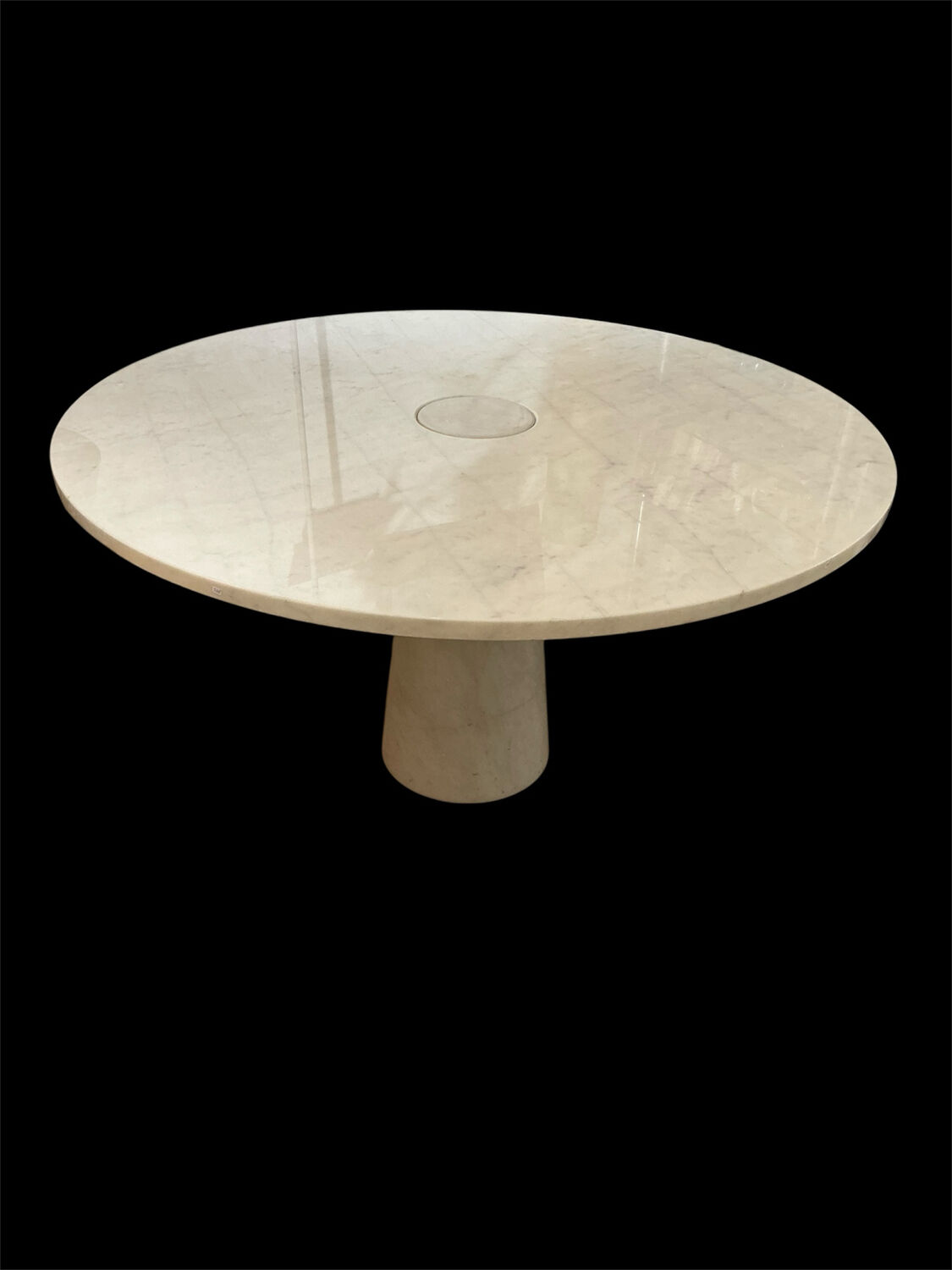 Eros Table in White Marble by Angelo Mangiarotti for Skipper, 1990s