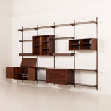 Kai Kristiansen rosewood wall unit with 2 lamps for FM Mobler, Denmark 1960s