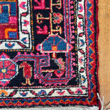 Burgundy Persian rugs pink and midnight blue