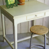 Old white wooden table