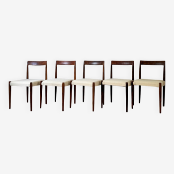Series of 5 vintage Lübke chairs
