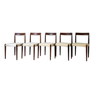 Series of 5 vintage Lübke chairs