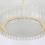 1 of 2 Stunning Murano Glass Tubes Ceiling Light by Doria, Germany, 1960s