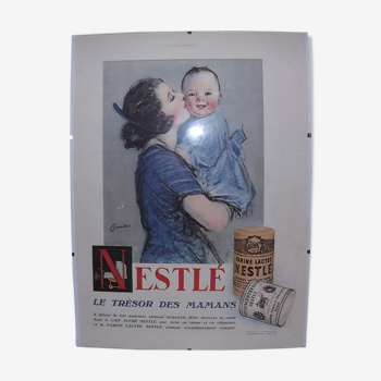 Affiche publicitaire papier nestlé 1930 par barribal