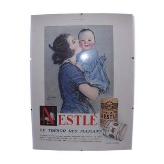 Affiche publicitaire papier nestlé 1930 par barribal