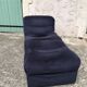 Driver / armchair and ottoman, in midnight blue velvet, 1970/1980