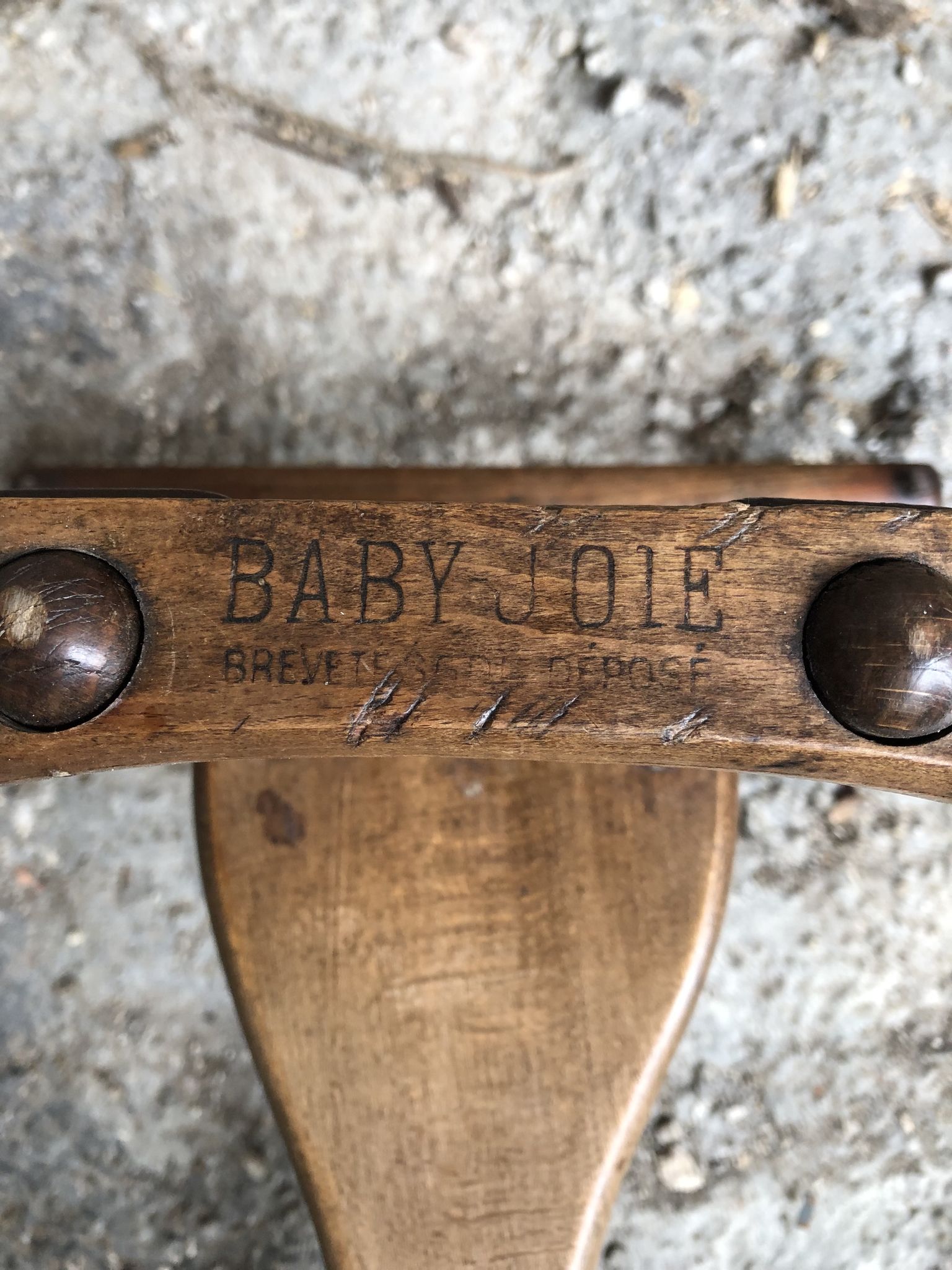 Old Trotter On Wheels BABY JOY Wood Toy Child 50s Vintage
