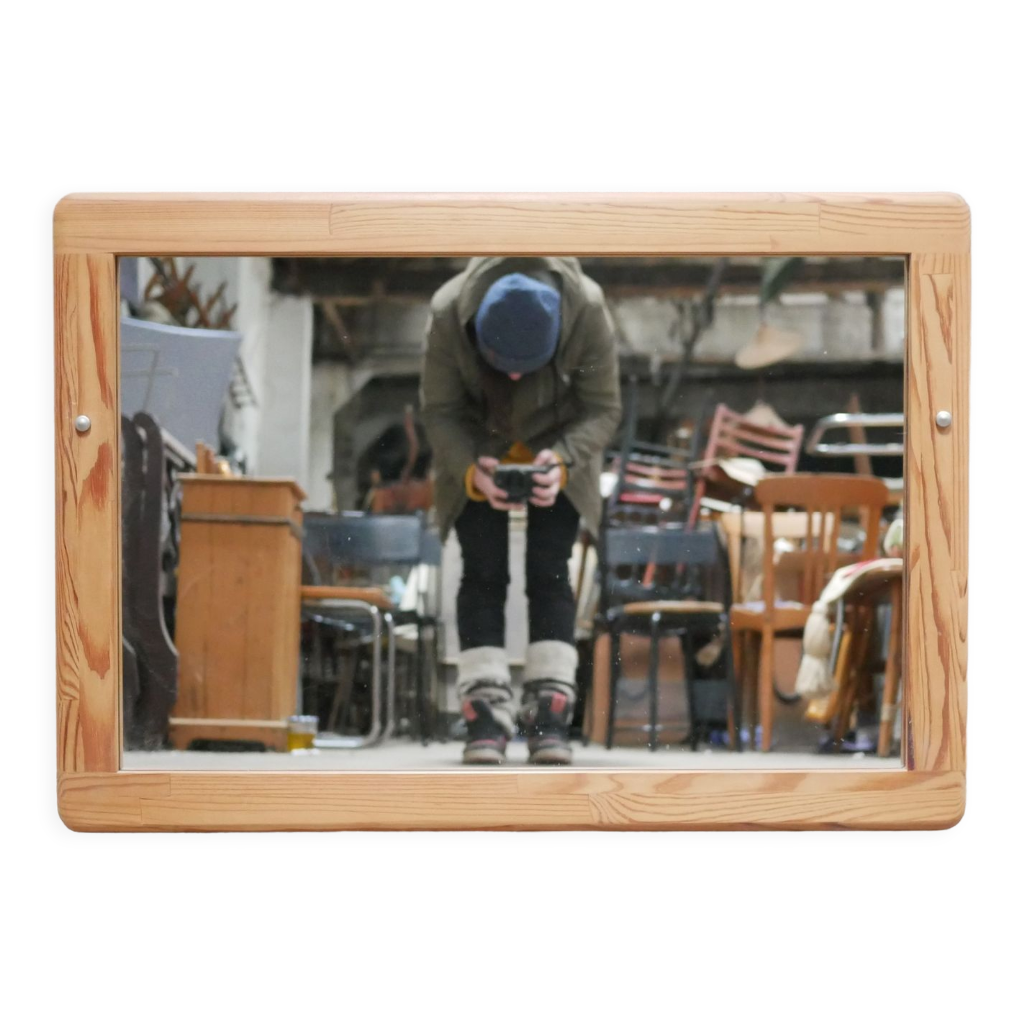 Miroir vintage en pin