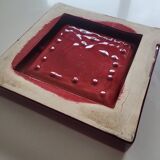 Large square burgundy ashtray