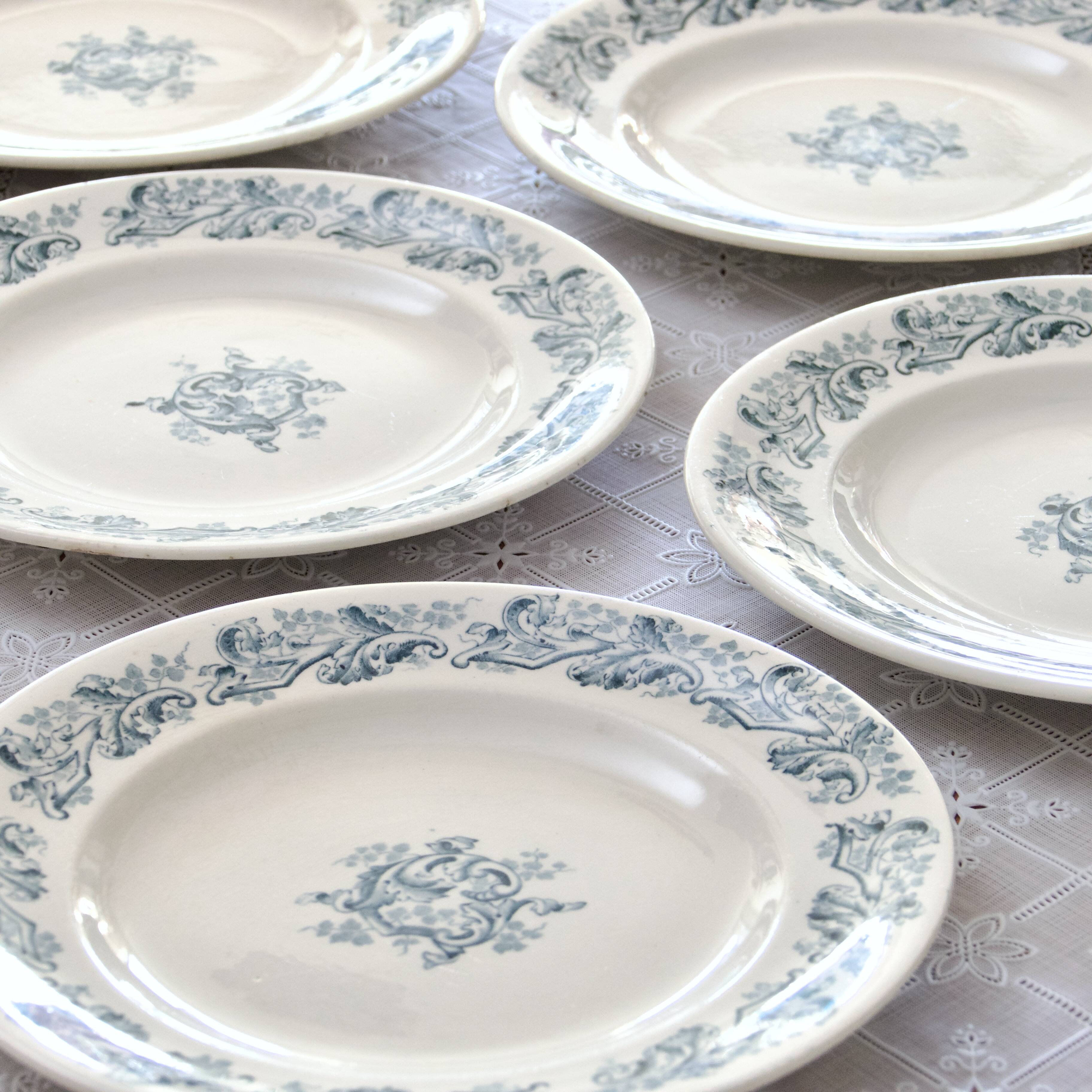 Longwy "Russian" iron clay plates