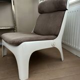 Vintage space age fauteuil van Carl Straub, Germany. Nieuw gestoffeerd!