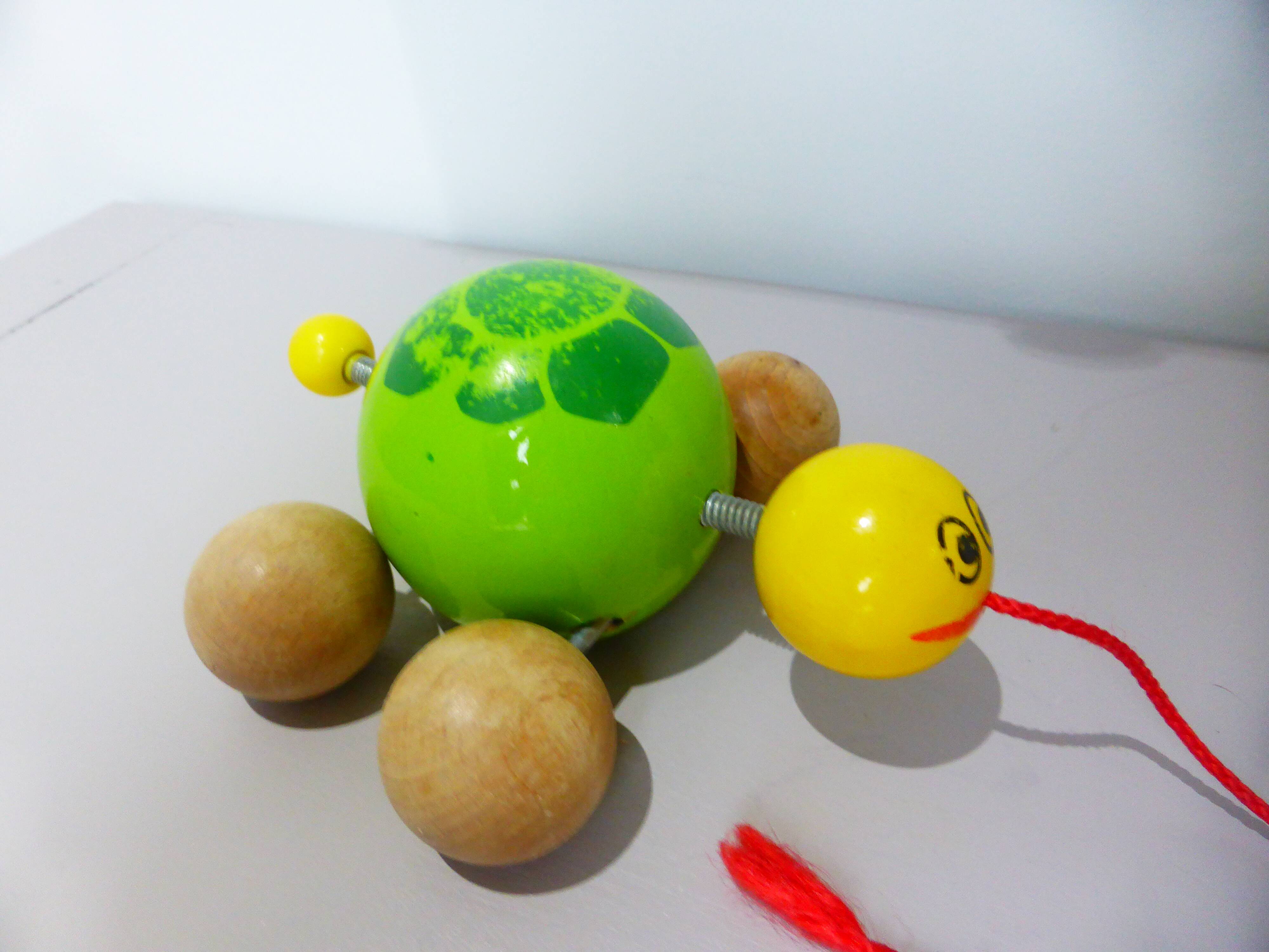 vintage wooden pull toy