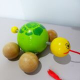 vintage wooden pull toy