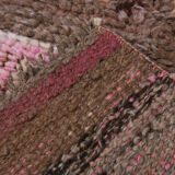 3x10 pink and brown herki runner rug, 307x88cm