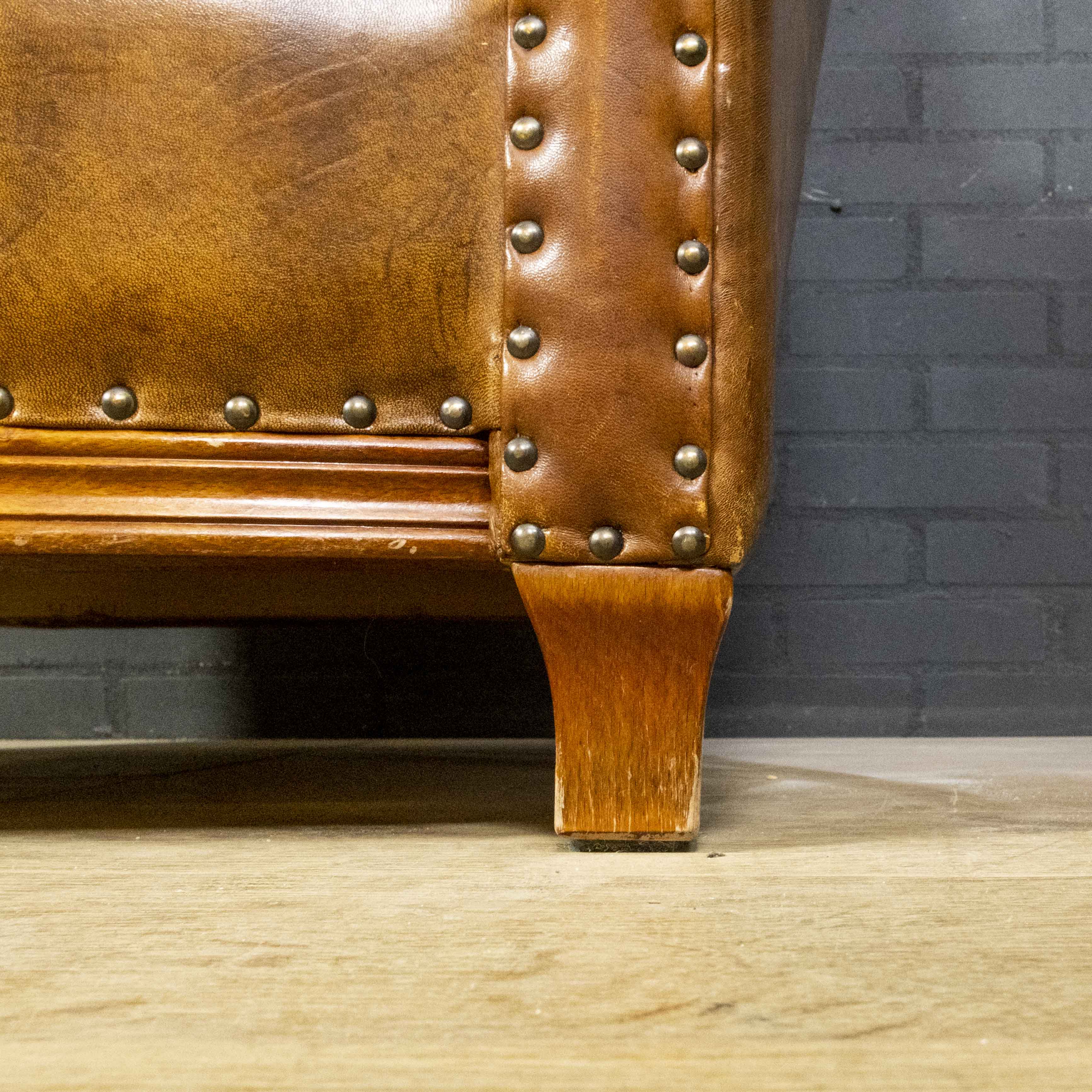 Art Deco club armchair made of Dutch Sheepskin from the 1930s.