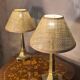 Paire de lampes en régule doré, 1960