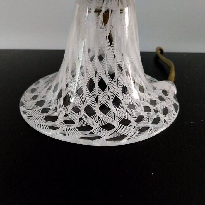 Set of 2 filigree Murano glass lamps