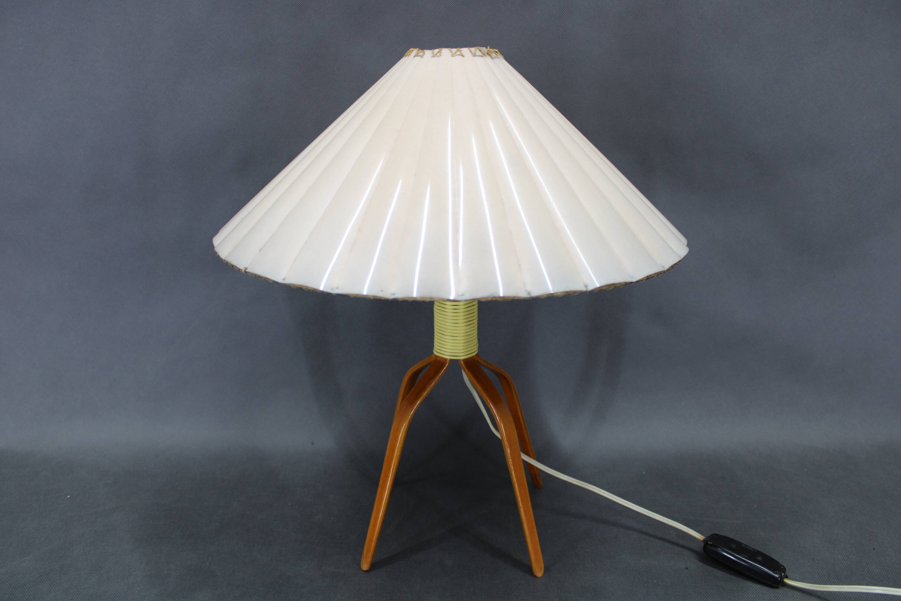 1960s Wooden Table Lamp, Czechoslovakia