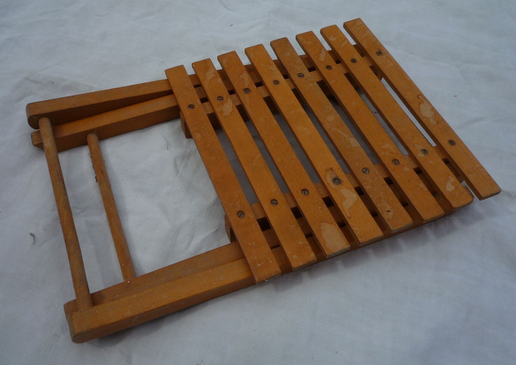 Stool folding wooden vintage 60