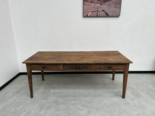 Old farmhouse table (50s) with 3 drawers